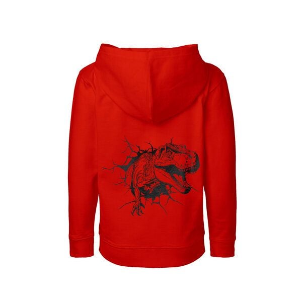 HANDGEDRUCKT Unisex Kinder Zip Up Hoody "Tyrannosaurus" von HANDGEDRUCKT