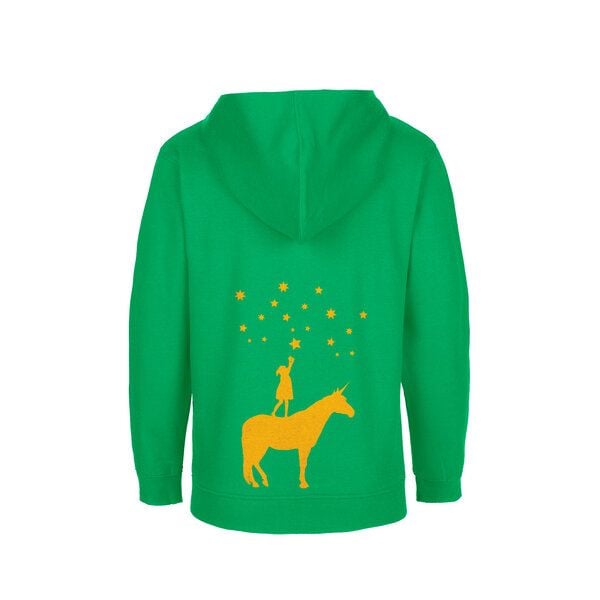 HANDGEDRUCKT Unisex Kinder Zip Up Hoody "Wünsche" von HANDGEDRUCKT