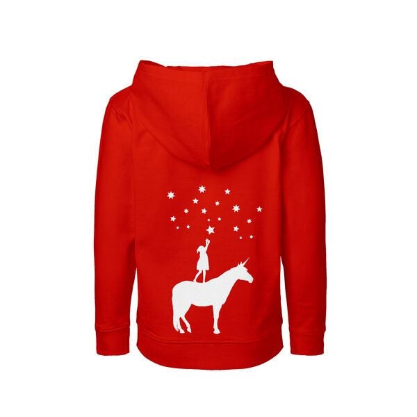 HANDGEDRUCKT Unisex Kinder Zip Up Hoody "Wünsche" von HANDGEDRUCKT