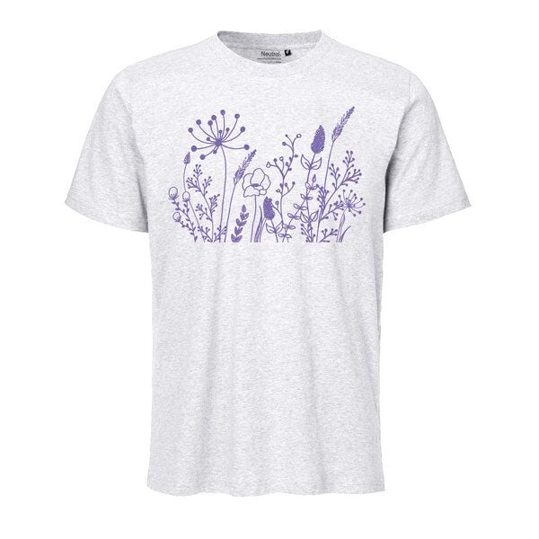 HANDGEDRUCKT "Wilde Wiese" Unisex T-Shirt von Neutral von HANDGEDRUCKT