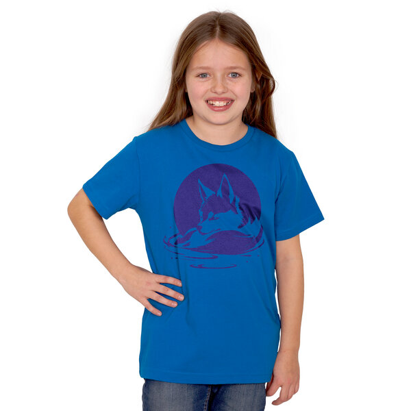 HANDGEDRUCKT "Wolf" Kinder T-Shirt aus Biobaumwolle (kbA) von HANDGEDRUCKT