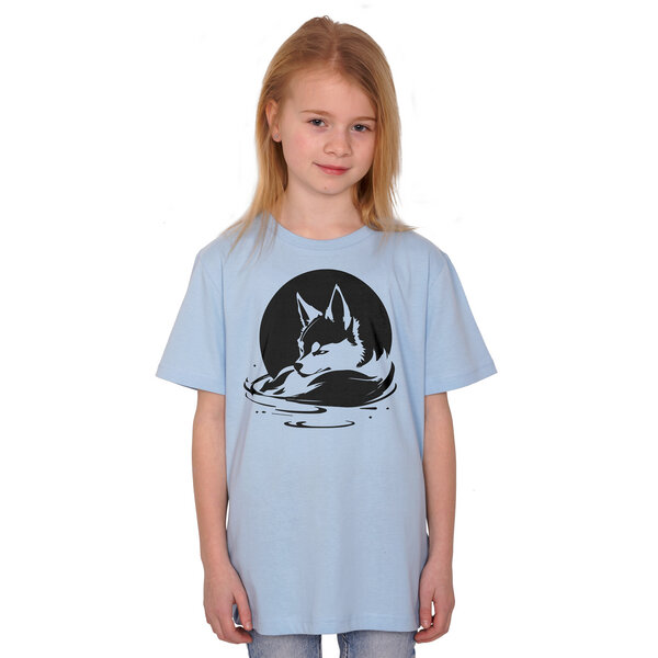 HANDGEDRUCKT "Wolf" Kinder T-Shirt aus Biobaumwolle (kbA) von HANDGEDRUCKT