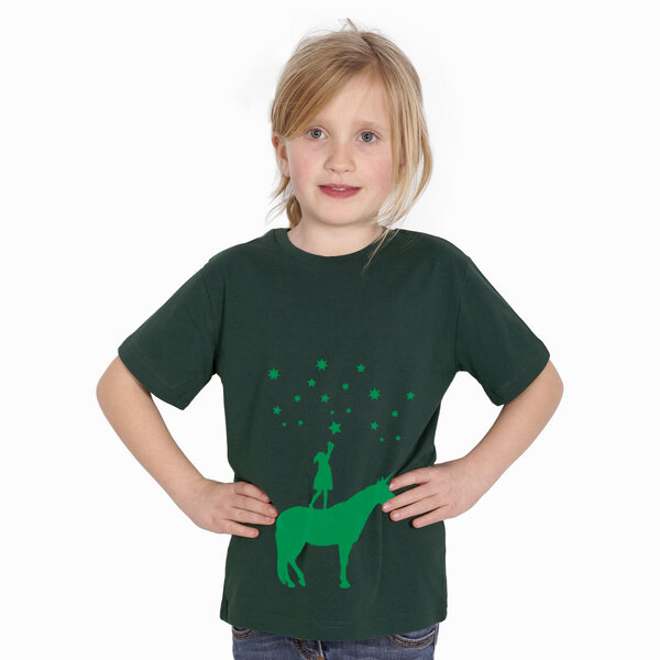 HANDGEDRUCKT "Wünsche" Kinder T-Shirt aus Biobaumwolle (kbA) von HANDGEDRUCKT