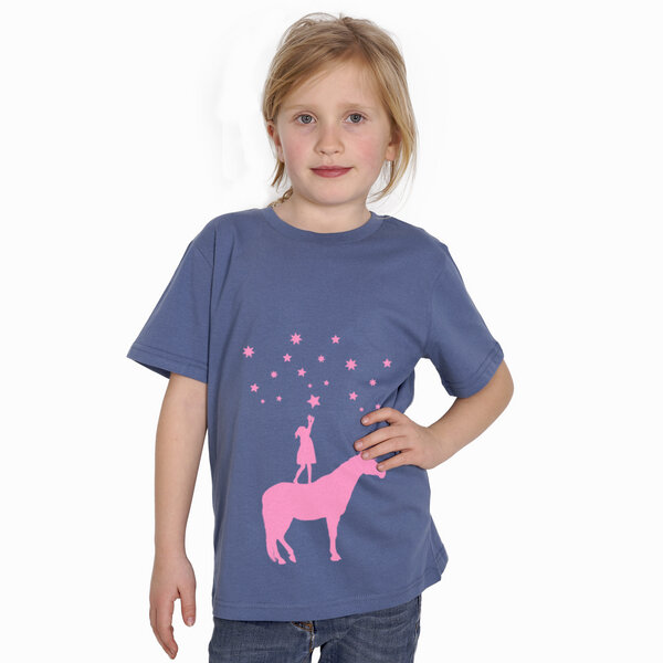 HANDGEDRUCKT "Wünsche" Kinder T-Shirt aus Biobaumwolle (kbA) von HANDGEDRUCKT