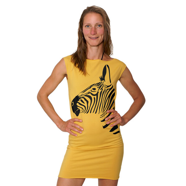 HANDGEDRUCKT "Zebra" Bio-Kleidchen von HANDGEDRUCKT