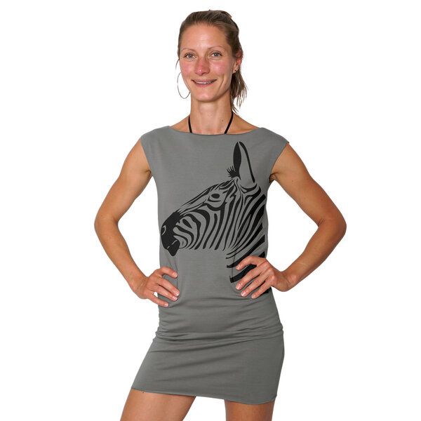 HANDGEDRUCKT "Zebra" Bio-Kleidchen von HANDGEDRUCKT