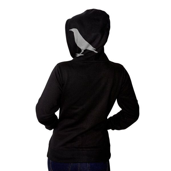 HANDGEDRUCKT "der Rabenflüsterer" Frauen Zip Hoody HANDGEDRUCKT "der Rabenflüsterer" Frauen Zip Hoody von HANDGEDRUCKT