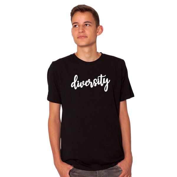 HANDGEDRUCKT "diversity" Herren T-Shirt reine Biobaumwolle (kbA) von HANDGEDRUCKT