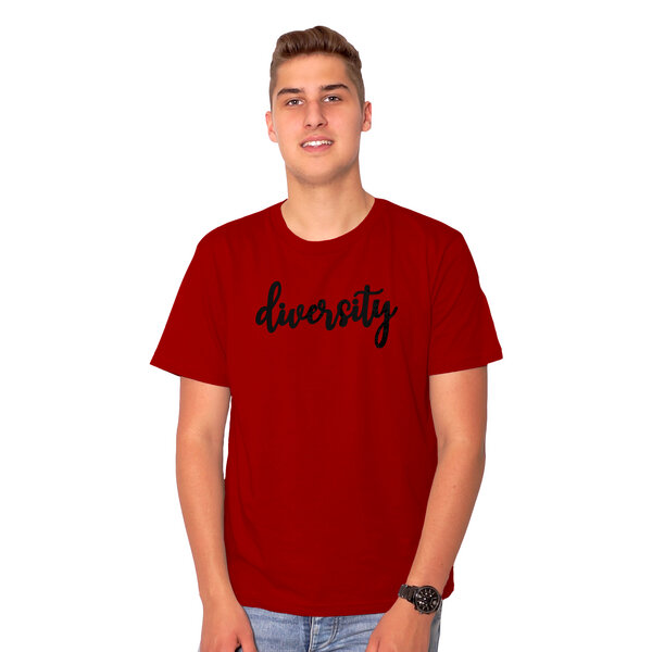 HANDGEDRUCKT "diversity" Herren T-Shirt reine Biobaumwolle (kbA) von HANDGEDRUCKT