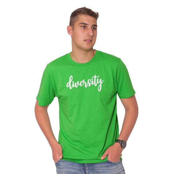 HANDGEDRUCKT "diversity" Herren T-Shirt reine Biobaumwolle (kbA) von HANDGEDRUCKT