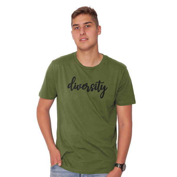 HANDGEDRUCKT "diversity" Herren T-Shirt reine Biobaumwolle (kbA) von HANDGEDRUCKT