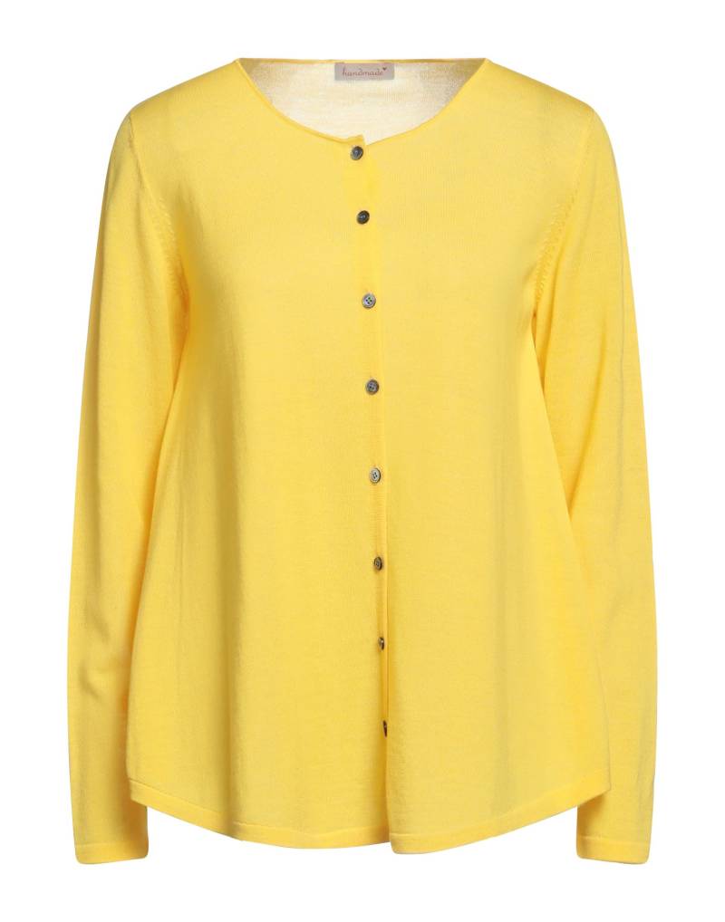 HANDMADE Strickjacke Damen Gelb von HANDMADE