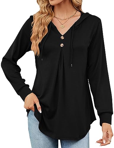 HANERDUN Damen Bluse Langarm Oberteil Casual Tops Longshirt Elegant Fahion Basic Farbblocktop Lose Blusen für Frühling und Herbst Zuhause und im Freien von HANERDUN