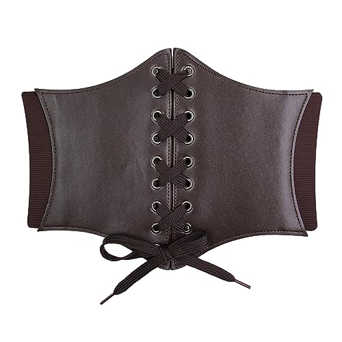 HANERDUN Damen Gürtel Elastischer Breiter Schnürgürtel Korsett Stretchgürtel Weiter Taille Belt Vintage Kleid Taillengürtel von HANERDUN