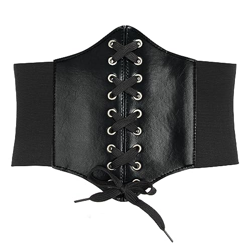 HANERDUN Damen elastischen Korsett | Schnürgürtel | Retro Gürtel | Tied Waspie Gürtel | Taille Hüftgurt | 2024 NEU von HANERDUN