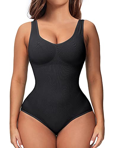 HANERDUN Shapewear Damen Bodysuit Bauchweg Figurenformend Unterwäsche Korsett Taillenformer Bodyshaper Abnehmen Verstellbarer Schultergurt von HANERDUN