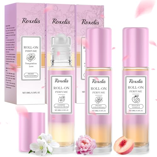 3 Stück Mini Parfüm Roll-On Typ, Tragbarer Parfum Woman, Geschenk, Langanhaltender Duft Unterstreicht Ihren Charme Für Mädchen Und Frauen (10ML) von HANGGON