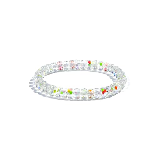 HANGINTHERE Stretch-Armband mit runden Kristallperlen für Damen, 17,8 cm, 14,2 g, mit Samt-Aufbewahrungstasche von HANGINTHERE