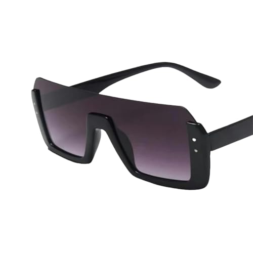 HANGWWZQ Sonnenbrille Sonnenbrille Für Männer Und Frauen Mode Große Rahmen Integrierte Brille-Schwarzgrau von HANGWWZQ