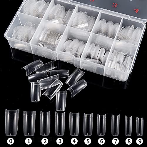 Nail tips,500 Stück Acryl Künstlich Nagelspitzen Kunst Transparent Nageltips Französisch Fake nägel Boxed mit Nagelstudios für Damen Mädchen Nail tips,500 Stück Acryl Künstlich Nagelspitzen Kunst Transparent Nageltips Französisch Fake nägel Boxed mit Nagelstudios für Damen Mädchen von Mnsconkl