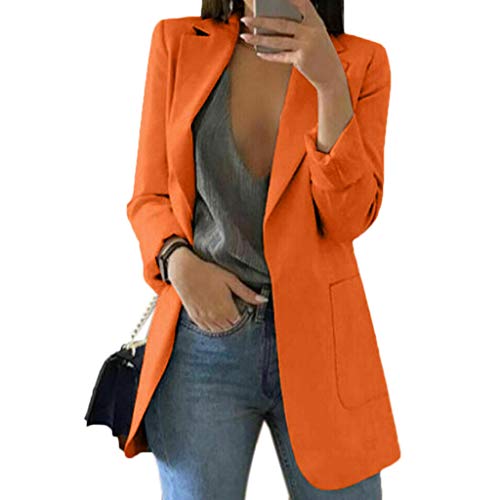 HANMAX Damen Herbst Winter Jacke Outwear Parka Cardigan Schlank Mantel Frauen Elegant Solid Langram Revers Wollmantel Trenchcoat von HANMAX