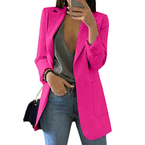 HANMAX Damen Herbst Winter Jacke Outwear Parka Cardigan Schlank Mantel Frauen Elegant Solid Langram Revers Wollmantel Trenchcoat von HANMAX