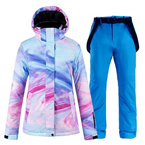 HANMAX Damen Skianzüge Winddicht Wasserdicht Warme Outdoor-Skijacke und Hose von HANMAX