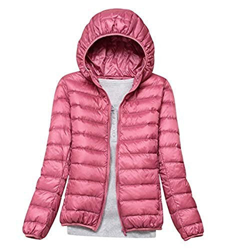 HANMAX Damen Ultra Leicht Daunenjacke Winter Übergangsjacke Steppjacke mit Kapuze Winterjacke von HANMAX