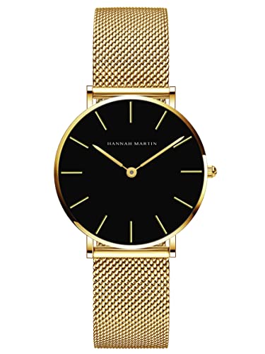 HANNAH MARTIN Damen Uhren Analog Quarz Edelstahl Wasserdicht Mesh Ultradünne HANNAH MARTIN Damen Uhren Analog Quarz Edelstahl Wasserdicht Mesh Ultradünne von HANNAH MARTIN