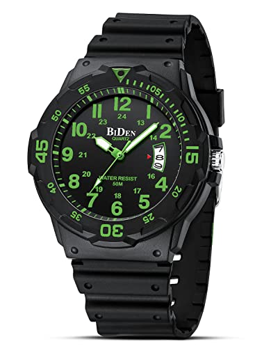 HANPOSH Herren Uhr Uhren Herren Analog Quarzuhr 30M wasserdichte Armbanduhren mit Datum Casual Designer Uhr für Männer Silikon Armband von HANPOSH