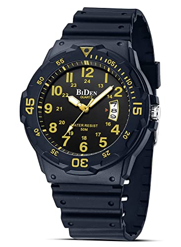 HANPOSH Herren Uhr Uhren Herren Analog Quarzuhr 30M wasserdichte Armbanduhren mit Datum Casual Designer Uhr für Männer Silikon Armband von HANPOSH