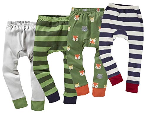 HANS NATUR Bio Kinder Unterhose lang 100% Bio-Baumwolle (KBA) GOTS Zertifiziert, Jungen 4er-Set, 86/92 von HANS NATUR