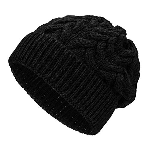 HANSA-FARM | Weiche Damen & Herren Alpaka Mütze aus 100% Alpaka Wolle in +8 Farben - Hochwertige Winter Strickmütze/Beanie Wollmütze - Schwarz von HANSA-FARM
