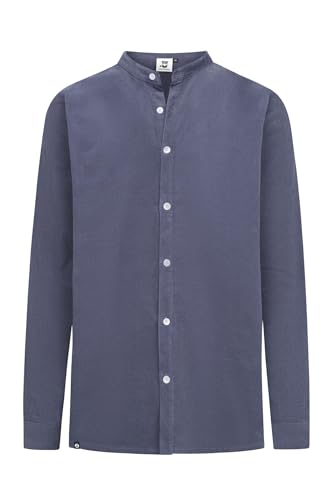 HANSEHELD Cordhemd Herren Blau-Grau M | Kord | Cord | Feincord | Babycord von HANSEHELD