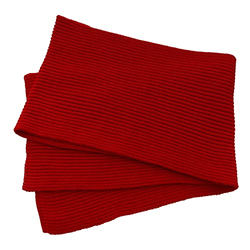HANSEHELD Ripp Strickschal Schurwolle - Merino Rippenstrick Schal - Rot | Wollschal | Schal 100% Wolle (Merino) | Mulesingfrei | Made in Germany von HANSEHELD