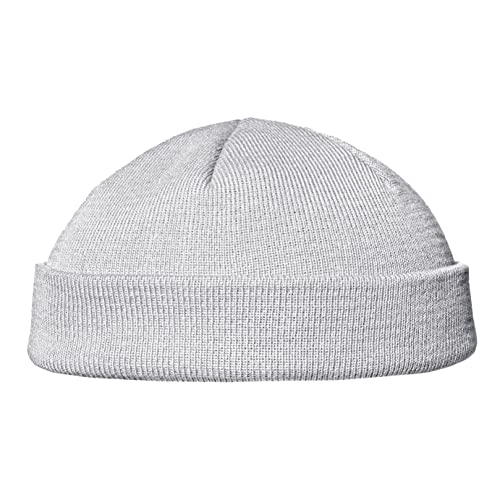 HANSEHELD Strickmütze Seebär Baumwolle Dockermütze kurz flach - Grau von HANSEHELD