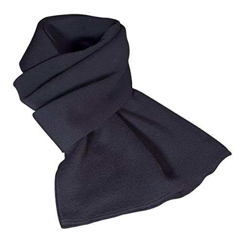 HANSEHELD Strickschal aus 100% Schurwolle - Merino - Marine | Wollschal | Feinstrick Schal 100% Wolle (Merino) | Mulesingfrei | Made in Germany von HANSEHELD