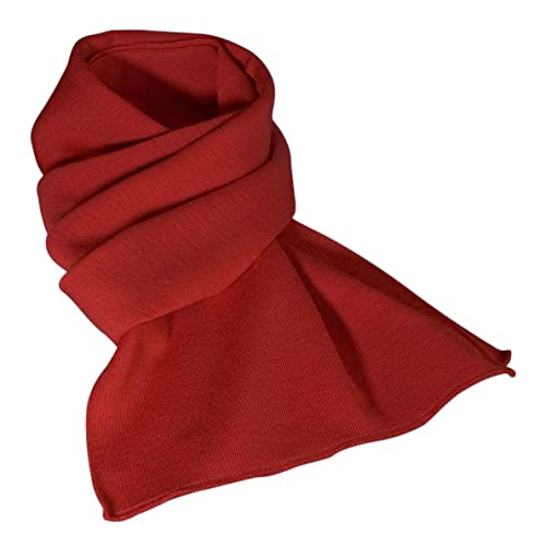 HANSEHELD Strickschal aus 100% Schurwolle - Merino - Rot | Wollschal | Feinstrick Schal 100% Wolle (Merino) | Mulesingfrei | Made in Germany von HANSEHELD