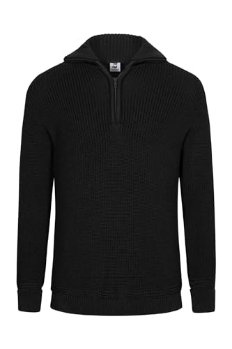 HANSEHELD Troyer Wolle Herren Schwarz 52 | Pullover | Troyer-Kragen mit Reißverschluss | 100% Schurwolle | Made in Germany | Strickpullover HANSEHELD Troyer Wolle Herren Schwarz 52 | Pullover | Troyer-Kragen mit Reißverschluss | 100% Schurwolle | Made in Germany | Strickpullover von HANSEHELD