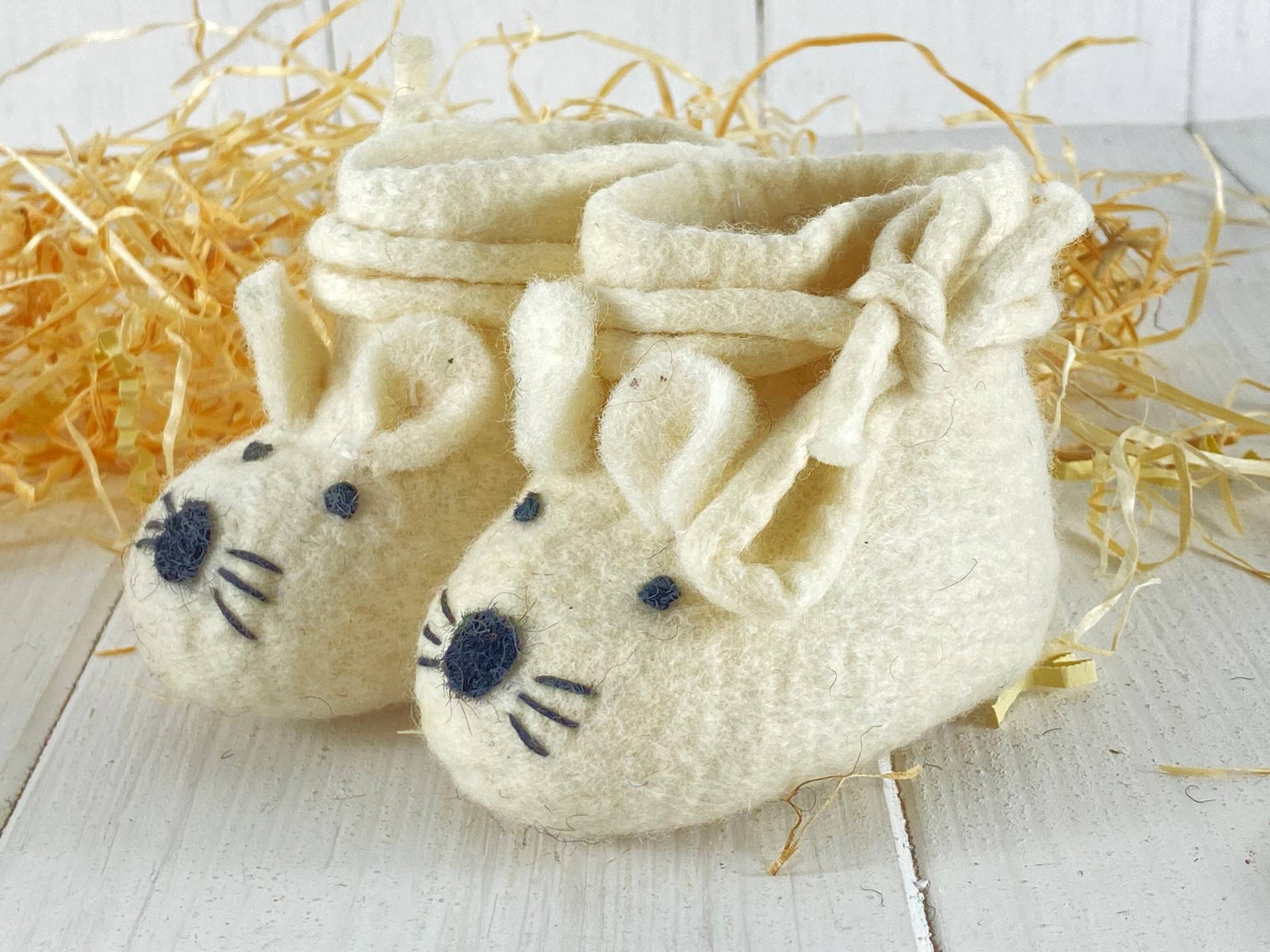 Filzschuhe Baby Hase Maus Bär Filzschuhe Baby Hase Maus Bär von HANSELSSHOP