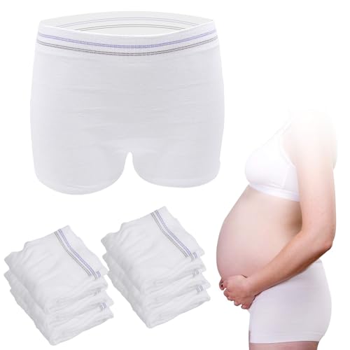 HANSILK Wochenbett Panties, waschbar oder wegwerfbar Wöchnerinnen Damen Slips für Schwanger/C-Abschnitt Genesung/Inkontinenz/Reise 6er Pack XXXL von HANSILK