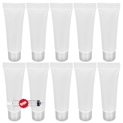 HANSPORTA Nachfüllbare Reiseröhrchen, leere Tuben für Gesichtsreiniger, Handcreme, Lotion, transparente Kunststoff-Quetschprobenflaschen für DIY-Projekte, weiche Mini-Zahnpasta, Reiseröhren, 10 Stück, HANSPORTA Nachfüllbare Reiseröhrchen, leere Tuben für Gesichtsreiniger, Handcreme, Lotion, transparente Kunststoff-Quetschprobenflaschen für DIY-Projekte, weiche Mini-Zahnpasta, Reiseröhren, 10 Stück, von HANSPORTA