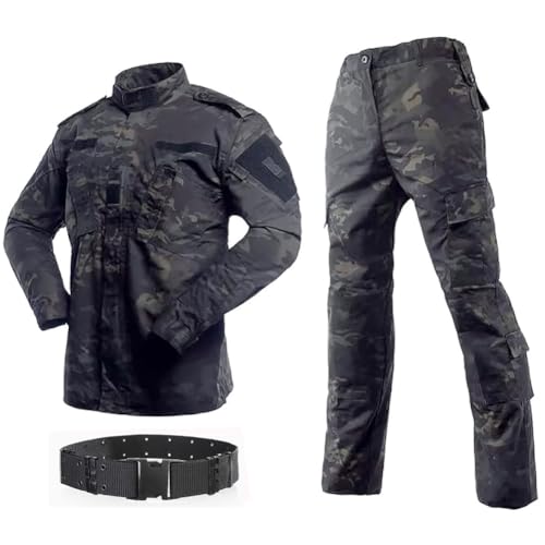 HANSTRONG GEAR H World Shopping Militärischer taktischer Herren-Jagd-Kampfanzug, BDU-Anzug, Hemd und Hose mit Gürtel von HANSTRONG GEAR