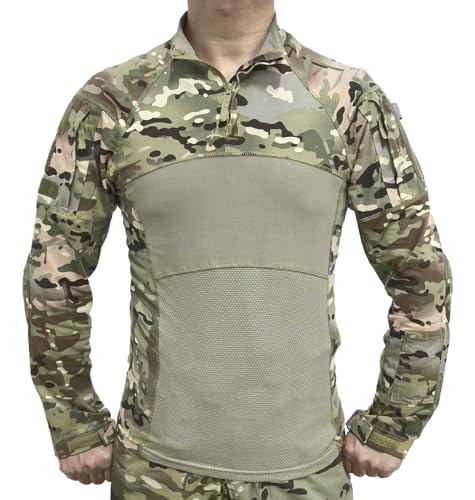 HANSTRONG GEAR H World EU Männer taktischer Kampf Jagd Military Langarm-Shirt mit Reißverschluss MC (XXXL) von HANSTRONG GEAR