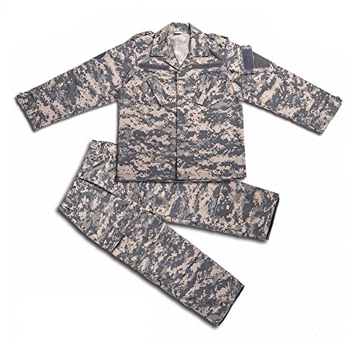 HANSTRONG GEAR Tactical Airsoft Kinder Kleidung Kinder BDU Jagd Militär Camouflage Combat Uniform Anzug Jacke Hemd & Hose (ACU, 140) von HANSTRONG GEAR