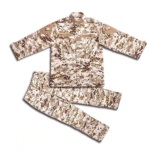 HANSTRONG GEAR Tactical Airsoft Kinder Kleidung Kinder BDU Jagd Militär Camouflage Combat Uniform Anzug Jacke Shirt & Hosen (AOR1, 130) von HANSTRONG GEAR