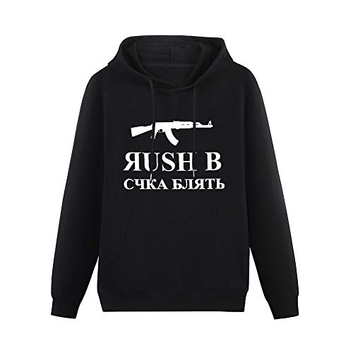 Game CS GO Counter Strike Rush B Cyka Blyat Novelty Hoody Unisex Ptinted Hoodies Long Sleeve Men's Hooded with Pocket Black S von HANXI