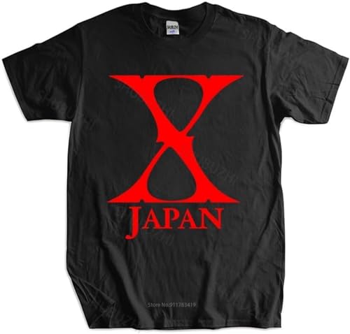 Men Cotton T Shirt Summer Brand T-Shirt x Japan Xjapan Concert Japan Top Tees Mens T-Shirt Black L von HANXI