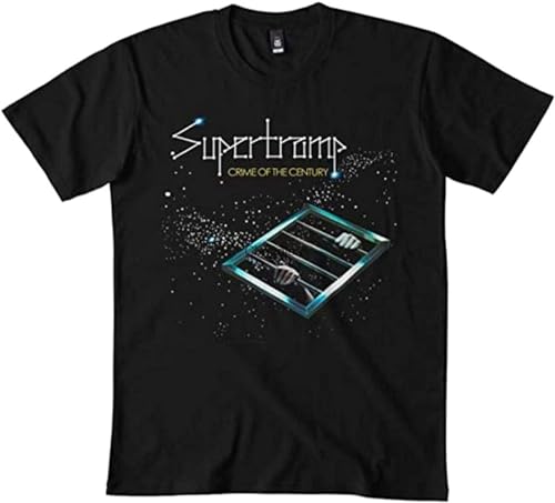 Men's Supertramp Crime of The Century Shirt Dmn T-Shirts Short Sleeve T-Shirt - Crewneck T Shirt Black S von HANXI