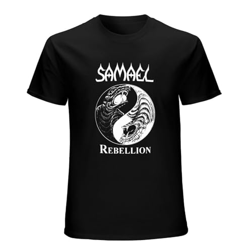 Samael Rebellion Album Mens Outdoor Graphic T Shirt Black XXL von HANXI